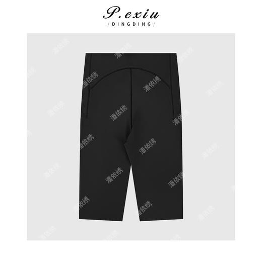 PanYiXiu/潘依绣四面弹修身显瘦百搭五分骑行裤打底休闲裤 W-63818 商品图1