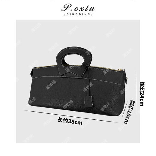 头层牛皮小众明线设计通勤时髦大容量手提包 BL5979 商品图0