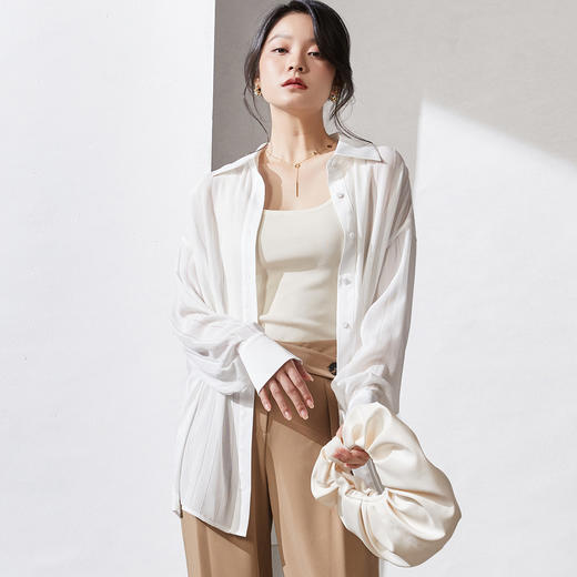 剩M/L 芳外醋酸衬衫8D22CC1280 商品图3