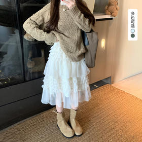 西遇高级感气质网纱半身裙女2026年春季新款高腰显瘦小个子蛋糕裙SS060201