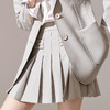 剩S/M/L 芳外新款知性气质小短裙洋气通勤百褶半身裙女8T23CI1189 商品缩略图4