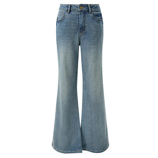 三彩2026春季新款显瘦高腰牛仔裤长裤垂感水洗喇叭裤微喇显瘦S 商品图4