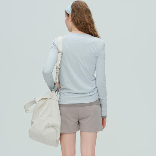 唤醒身心~棉中爱马仕！美国PIMA匹马棉运动长袖T恤圆领宽松休闲健身服 内搭叠穿运动T 商品图3