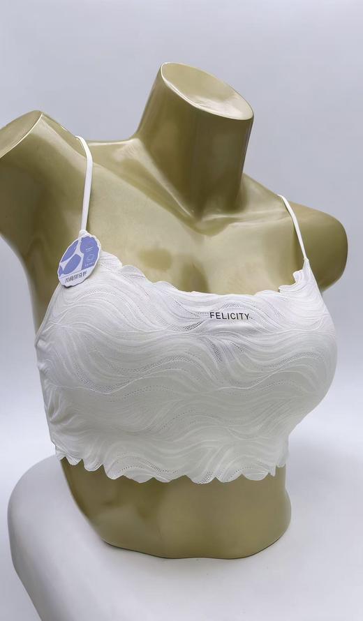 法式蕾丝托胸固定杯美背背心15166007 商品图3