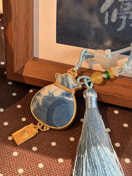 非遗扎染福袋挂件手工草木染布艺包挂钥匙挂饰品 商品图1