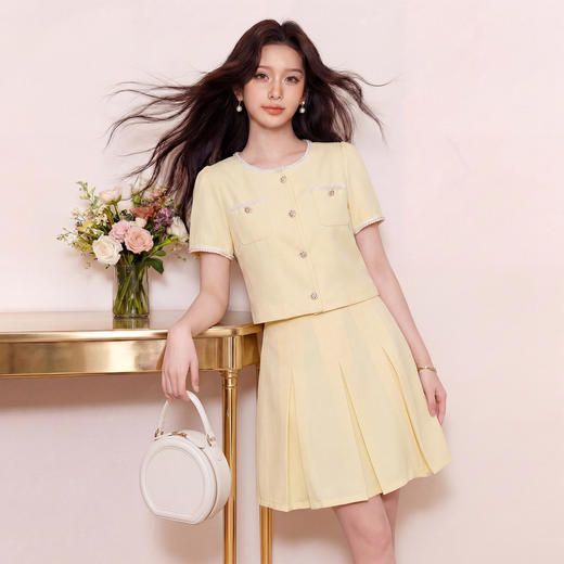 奢姿大码女装2026夏季胖妹妹时尚小香风两件套气质清新减龄套装9962994526 商品图0