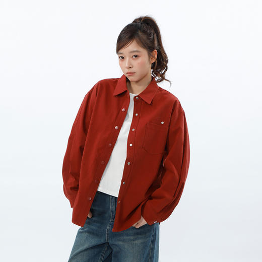 慵懒宽松基本款宽松衬衫-纪念日百货门店同款169447385 商品图0