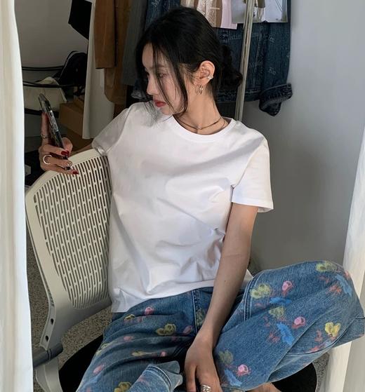 老米优品🎈3-5天！100%新疆棉，259g高克重, 高品质少年感 纯色基础款短袖tee~ T260311A 商品图4