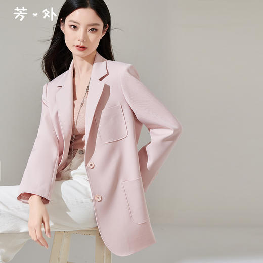 芳外新款气质显瘦通勤西装减龄休闲西服上衣女8T24AX0164 商品图0