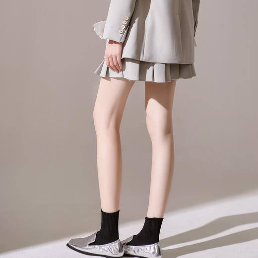 剩S/M/L 芳外新款知性气质小短裙洋气通勤百褶半身裙女8T23CI1189 商品图3