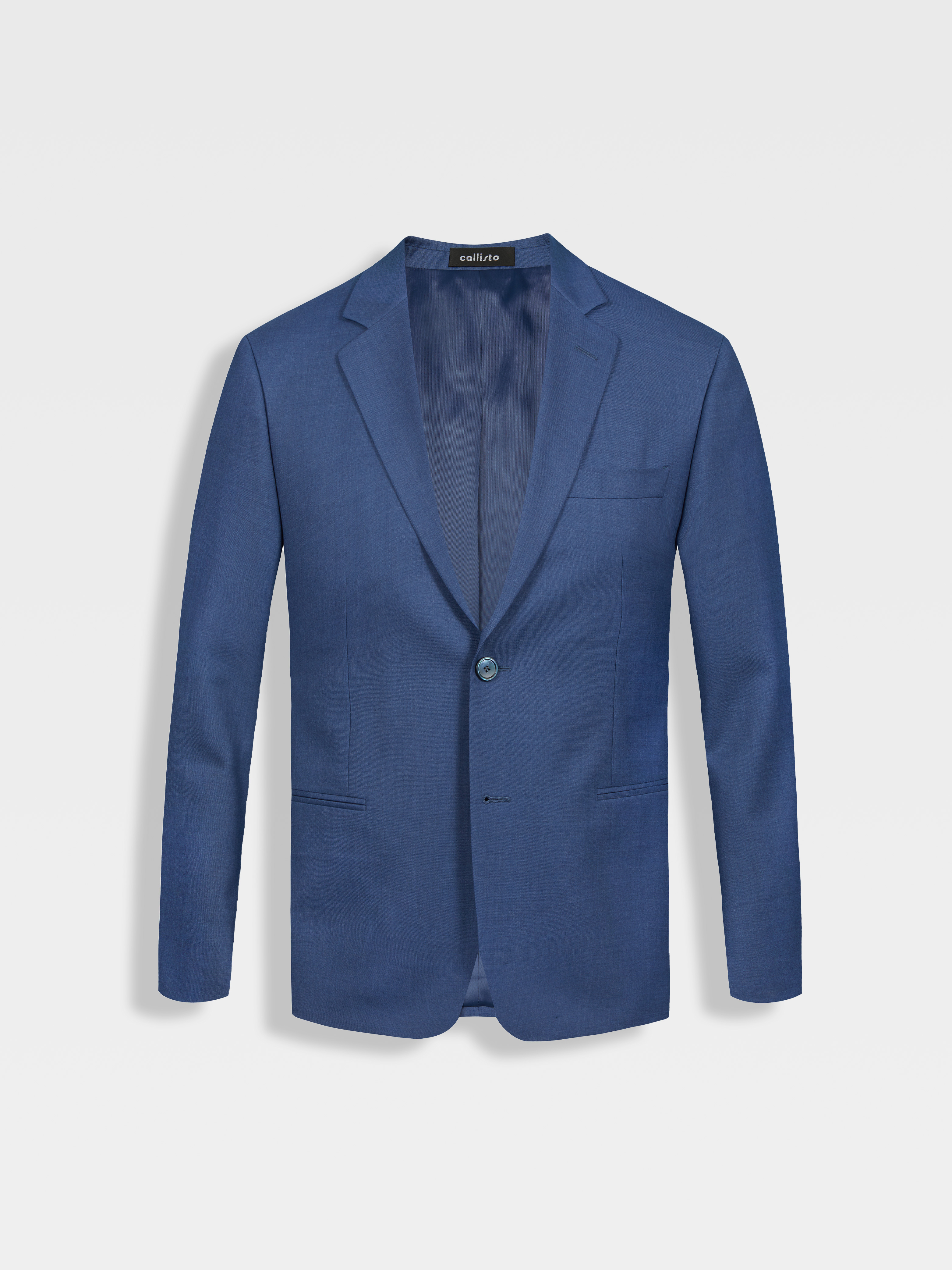 callisto蓝色绵羊毛西服