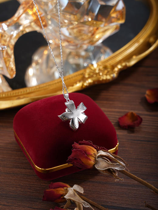 子佩集【花开奇缘】银S925珍珠惜王妃套链项链【YP0163】双色五瓣花2602 商品图5