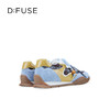 Dfuse迪芙斯2026春季新款反绒皮格纹拼接双鞋带复古德训鞋运动鞋DFE1112137 商品缩略图13