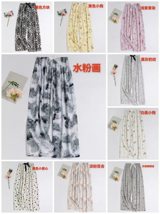 绵绸花直筒裤舒适凉爽12525962 商品图6