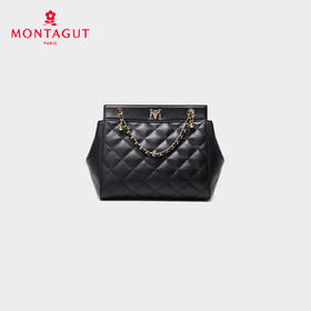 梦特娇女士真皮链条包轻奢羊皮单肩包休闲矜贵斜挎包可爱菱格包