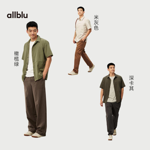 【夏Vol.1】allblu男装“干爽挺括质地”26春夏【漩涡纱】干爽棉感短袖衬衫 商品图3