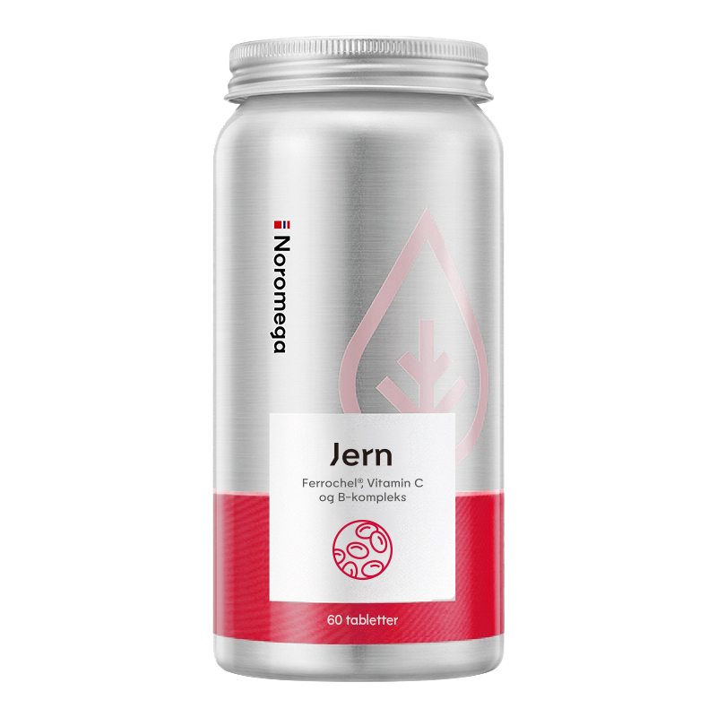 ⁴清仓99元/2瓶【挪威Noromega螯合补铁片】60粒/瓶 每粒含21mg铁+80mg维C+100ug叶酸+维B YC04-HBY