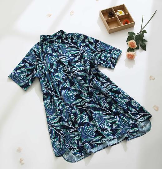 【UL系列】舒雅女短袖连衣裙天丝粘纤梭织 70%粘纤30%天丝 81/27104D 商品图2