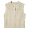 三彩2026夏季新款绞花针织衫莱赛尔背心毛衫无袖短款文艺M 商品缩略图4