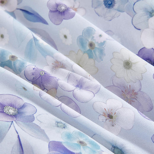 梦洁 纯棉印花四件套：紫妍花开 商品图3