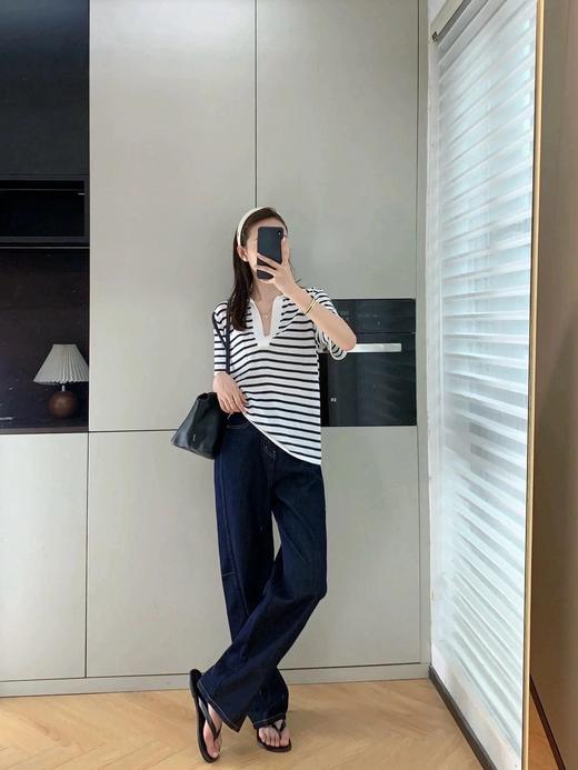 【小奶皮牛仔裤】神仙面料~不易皱、不易鼓包、垂顺如奶皮穿在身上~线条干净利落，大方简约WD 商品图5