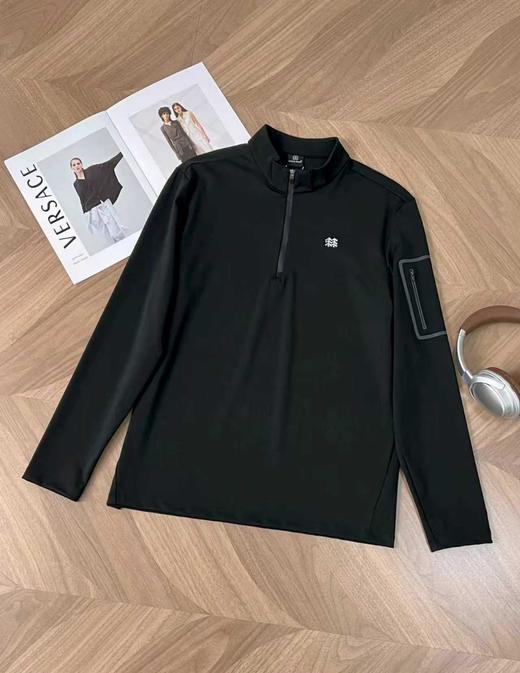 点此购买 可隆春秋季胸前硅胶小标半拉链男士运动速干长袖打底衫 ssy 341933 商品图1