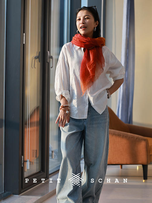 PETIT SCHAN小闪 CLO#875 Sagan’s Cowboy 萨冈的牛仔 纯棉四季可穿阔腿牛仔裤 商品图3