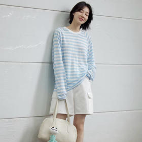 【爆单3-5天发】Beau Muse莱赛尔云柔条纹衫 | 混纺面料、柔软亲肤、透气性佳、多色可选