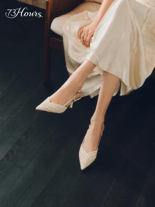 BF楼73Hours73hours女鞋温柔花海2026春季新款网纱法式不累脚高跟鞋后空凉鞋吊牌价1280 活动价1026 商品图2