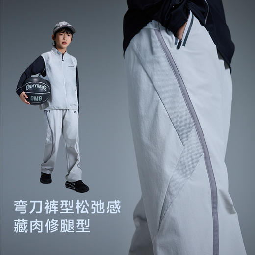 onmygame【黑武士】男童运动长裤防泼水儿童机能弯刀裤子GQ1E120670 商品图2