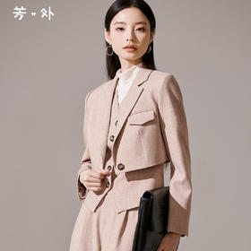 剩S/M/L 芳外新款优雅气质通勤西装休闲小个子短外套女8I23CX1086