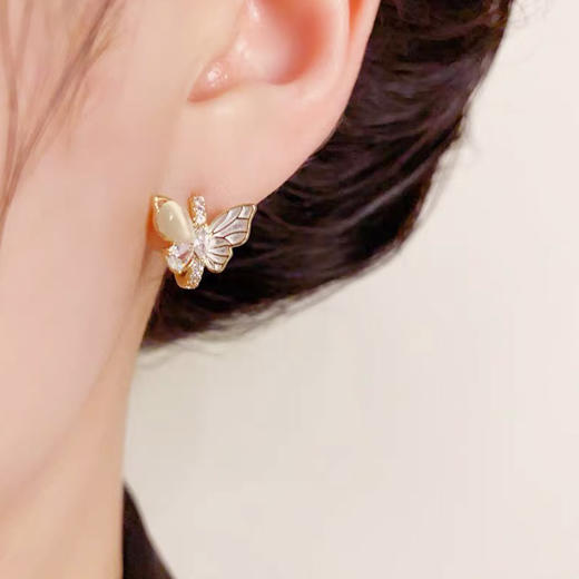甜美气质蝴蝶耳扣百搭耳环 纪念日百货门店同款161910961 商品图1