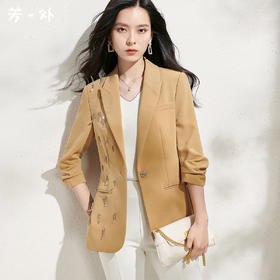 剩S/M/L/XL 芳外新款设计感装饰别致短外套时尚通勤上衣女8T22AW0232