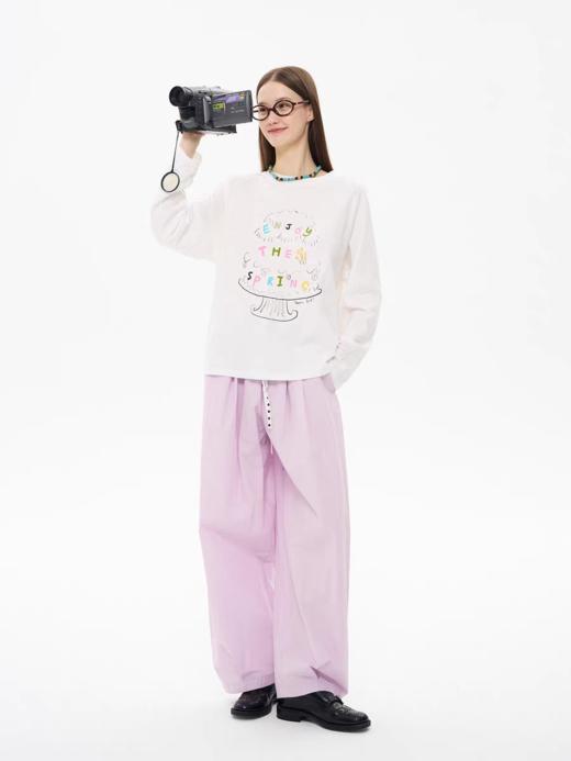 heris/H61118/彩色轻薄气球裤 波点翻腰头两穿 商品图2