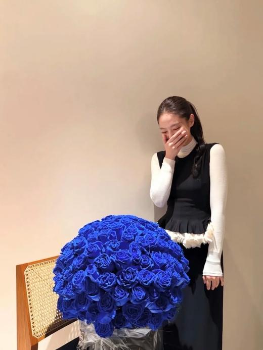 厄瓜多尔进口玫瑰TIN DEEP BLUE  VELVET蓝色天鹅绒Jennie同款蓝丝绒10支 商品图8