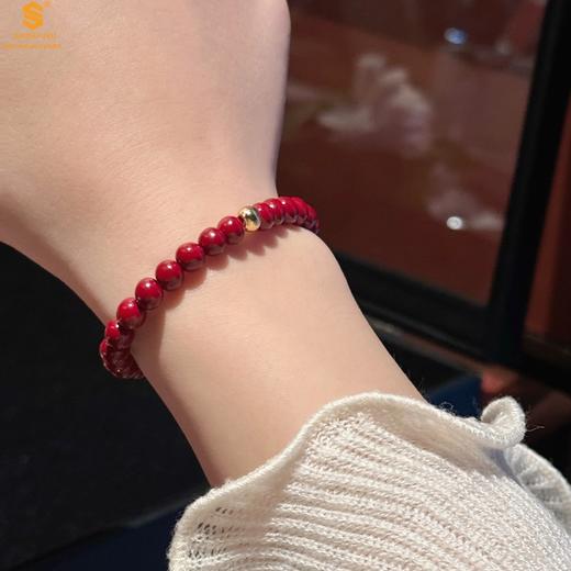 严选 | 香港周六福时来运转鸿运吸金朱砂手串 约8克 商品图1