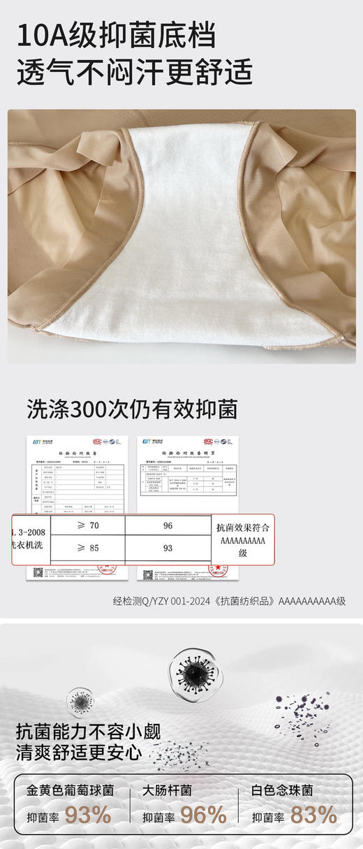 原单正品新款高腰果冻条透气冰丝提拉不卷不夹裸感无痕收腹提臀内裤 商品图13