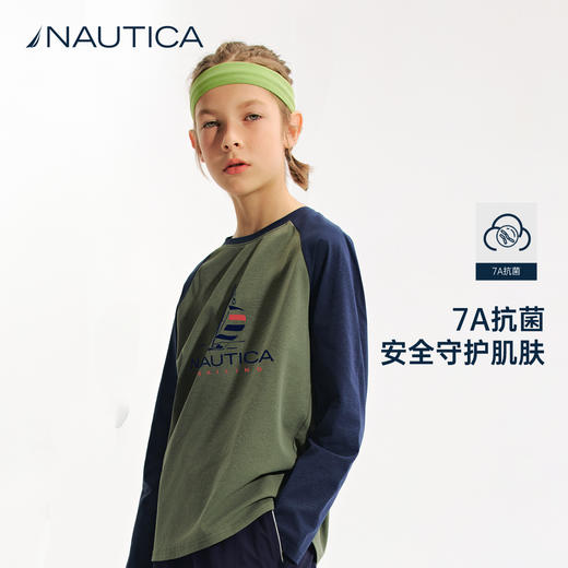 NAUTICA诺帝卡童装 圆领长袖T恤 商品图3