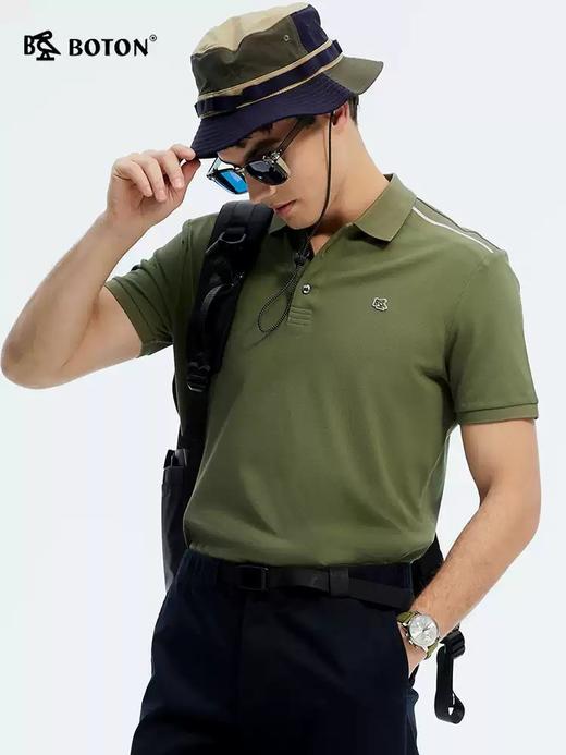 【桑蚕丝】波顿夏季男士美式翻领POLO短袖针织衫｜挺括不塌，透气不闷，穿出从容夏日MT032225 商品图3