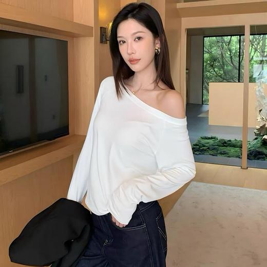 【72h发货】Beau Muse韩系慵懒风天丝打底衫 | 柔软亲肤、舒适透气、多色可选、一字领两穿设计、时尚百搭 商品图1