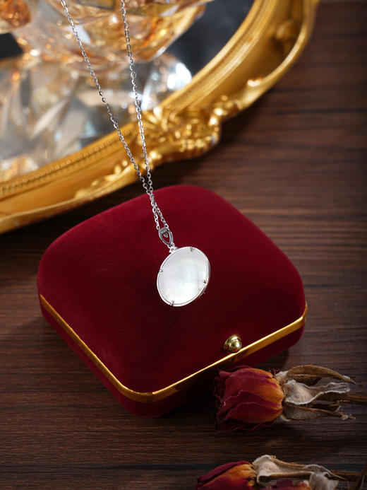 子佩集【‌花间诗旅】银S925珍珠惜王妃套链项链【P0283】双色贝母花朵2602 商品图4