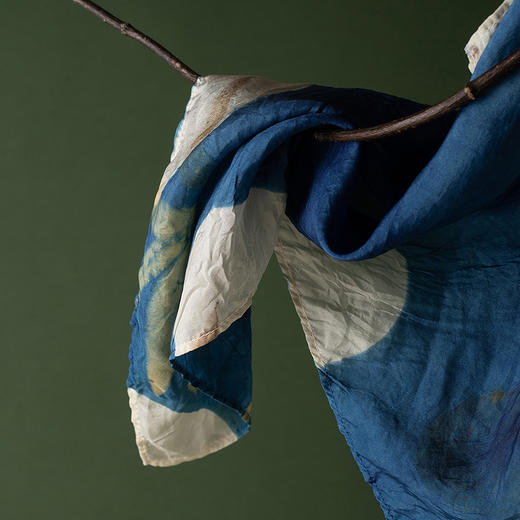 【林栖设计小店】植物染桑蚕丝方巾非遗手工草木染2026春季新款领巾女G2953247 商品图2