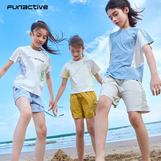 funactive女童短裤26夏季新款儿童防晒户外运动凉感透气薄款裤子F1GK10398 商品图5