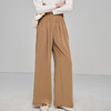 剩M/L 芳外新款百搭通勤高腰长裤显瘦褶皱直筒阔腿休闲裤女8D22CH1392 商品缩略图1