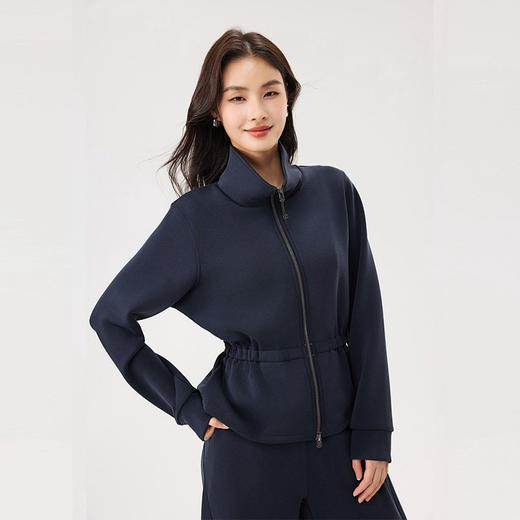 「自」全新升级【铂金会员183/天猫249/差价66】(10620)洛诗琳气质中空兰精莫代尔外套2026新款收腰短款翻领上衣 商品图2
