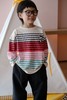 【小大人舒适圈】2026春季D日系儿童竹节棉！史奴狗刺绣满印彩色条纹圆领长袖T恤！ 商品缩略图3
