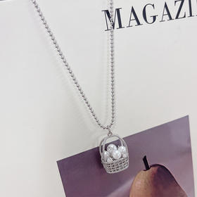 百搭花篮珍珠吊坠项链女款长链-纪念日百货门店同款169699187