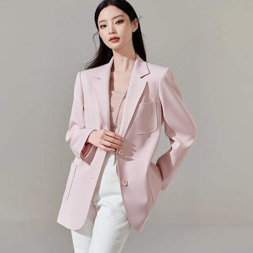 芳外新款气质显瘦通勤西装减龄休闲西服上衣女8T24AX0164 商品图1