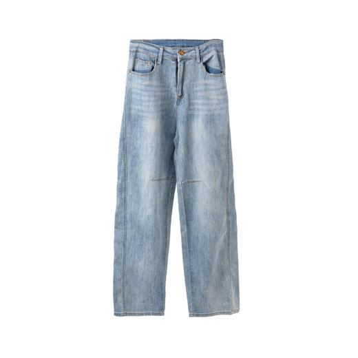 窄版牛仔弯刀裤 商品图1