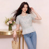 奢姿大码女装2026夏季胖妹妹时尚拼接提花上衣气质减龄清新小衫9962254513 商品缩略图4